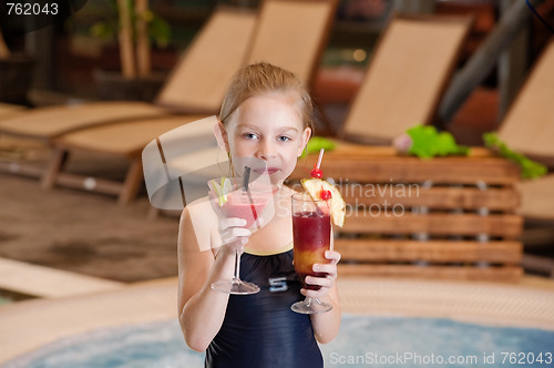 Image of Girl with glass of coctail