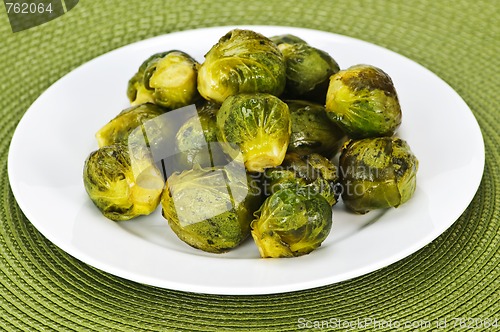 Image of Plate of brussels sprouts