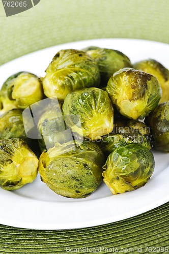 Image of Plate of brussels sprouts