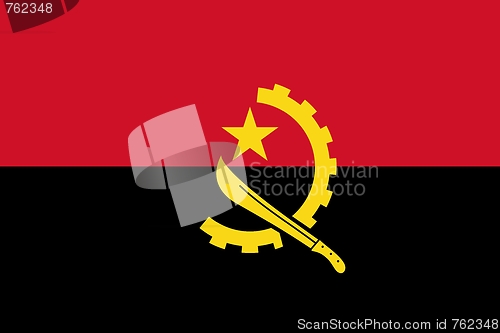 Image of The national flag of Angola