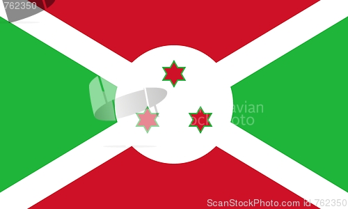 Image of The national flag of Burundi