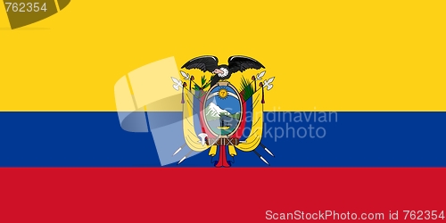 Image of The national flag of Ecuador
