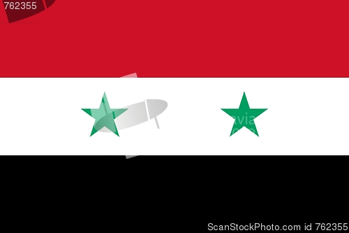 Image of The national flag of Syria