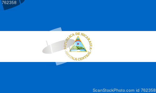 Image of The national flag of Nicaragua