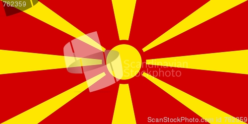 Image of The national flag of Macedonia