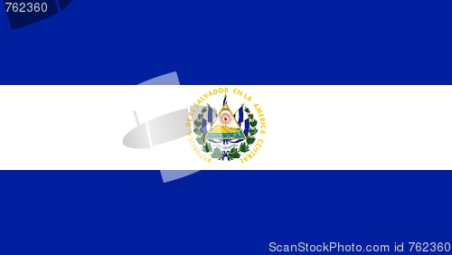 Image of The national flag of El Salvador