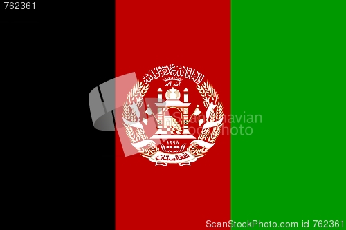 Image of The national flag of Afghanistan