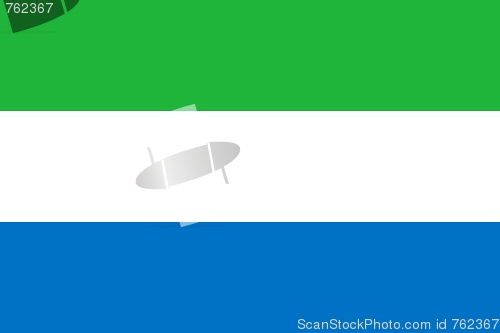 Image of The national flag of Sierra Leone