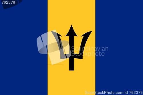 Image of The national flag of Barbados