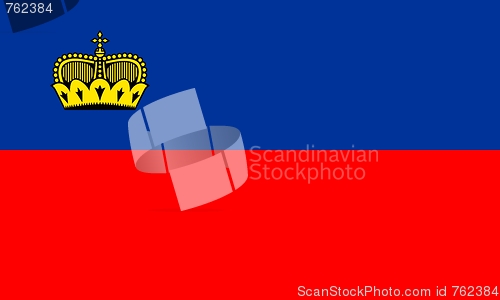 Image of The national flag of Liechtenstein