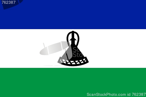Image of The national flag of Lesotho