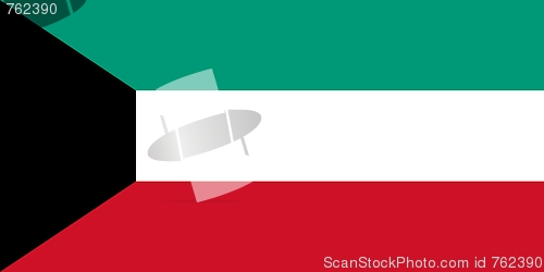 Image of The national flag of Kuwait