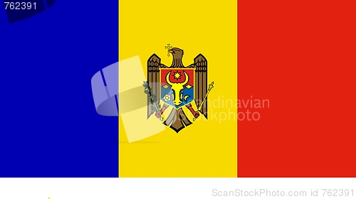 Image of The national flag of Moldova