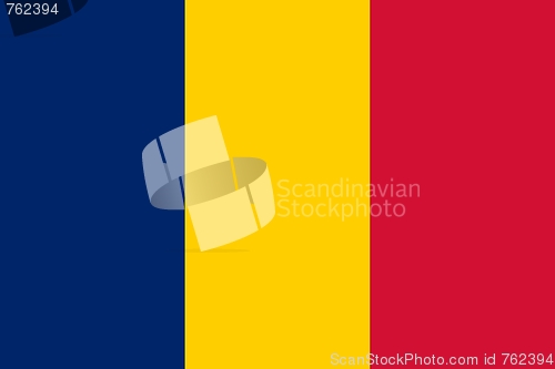 Image of The national flag of Chad