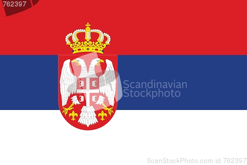 Image of The national flag of Serbia
