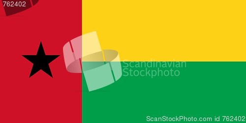 Image of The national flag of Guinea-Bissau