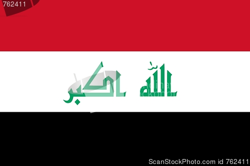 Image of The national flag of Iraq