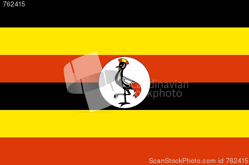 Image of The national flag of Uganda