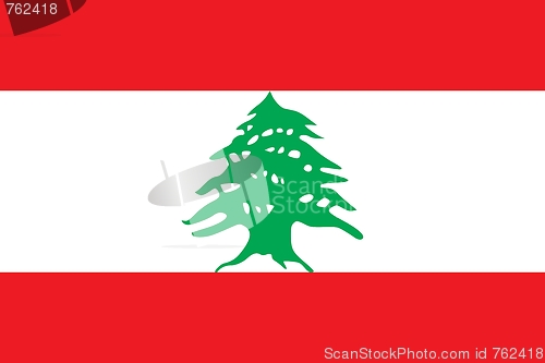 Image of The national flag of Lebanon