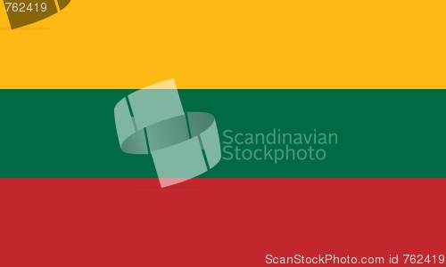 Image of The national flag of Lithuania