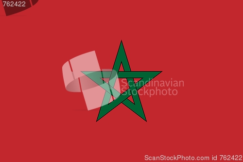 Image of The national flag of Morocco