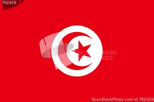 Image of The national flag of Tunisia