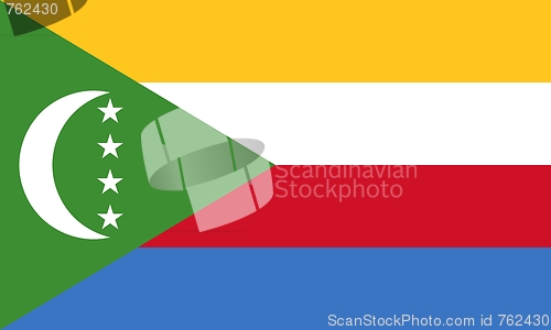 Image of The national flag of Comoros