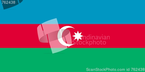 Image of The national flag of Azerbaijan