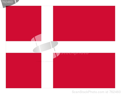 Image of The national flag of Denmark