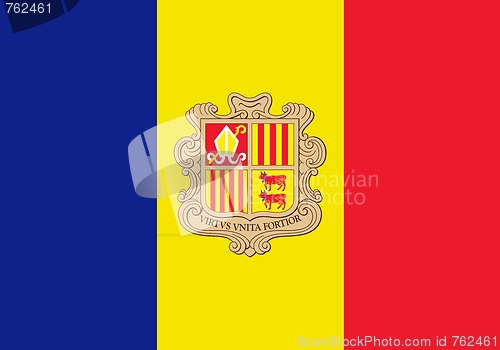 Image of The national flag of Andorra