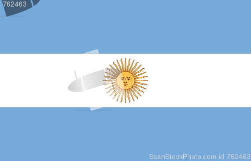 Image of The national flag of Argentina
