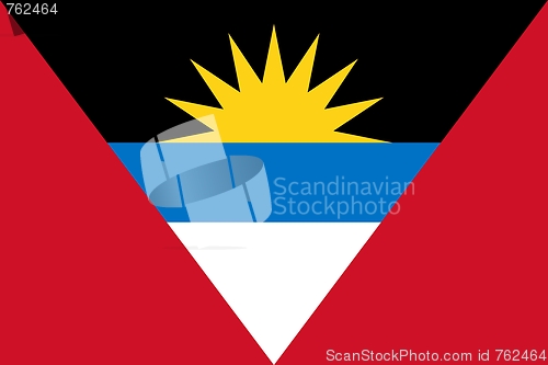 Image of The national flag of Antigua and Barbuda