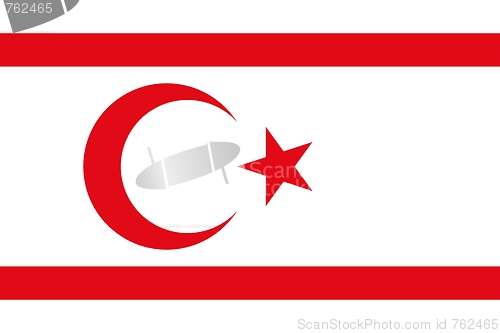 Image of The national flag of Turkish Republic Northern Cyprus