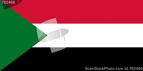 Image of The national flag of Sudan