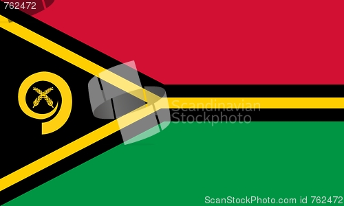 Image of The national flag of Vanuatu