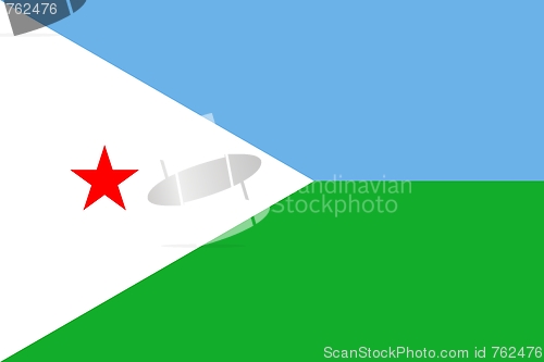 Image of The national flag of Djibouti