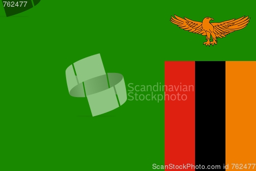 Image of The national flag of Zambia
