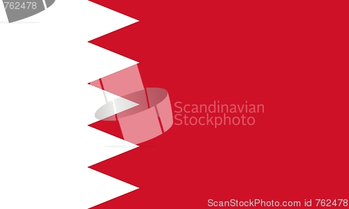 Image of The national flag of Bahrain