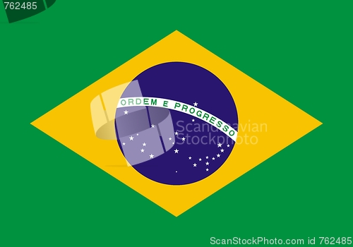 Image of The national flag of Brazil