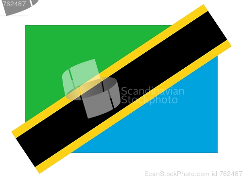 Image of The national flag of Tanzania