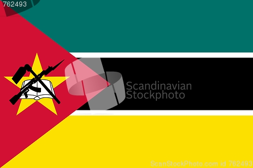 Image of The national flag of Mozambique
