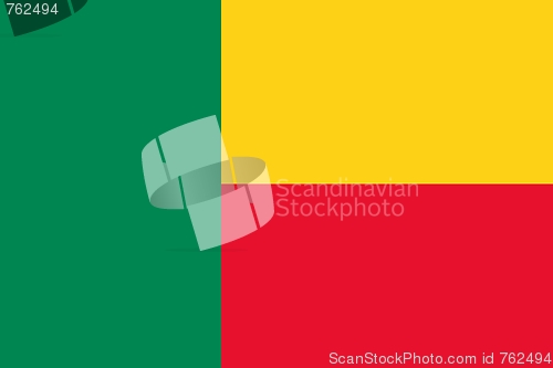 Image of The national flag of Benin