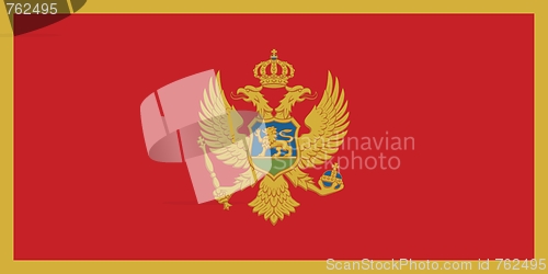 Image of The national flag of Montenegro