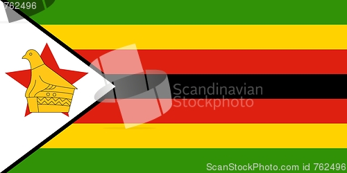 Image of The national flag of Zimbabwe