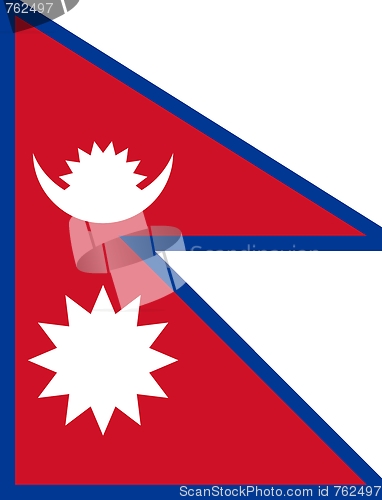 Image of The national flag of Nepal