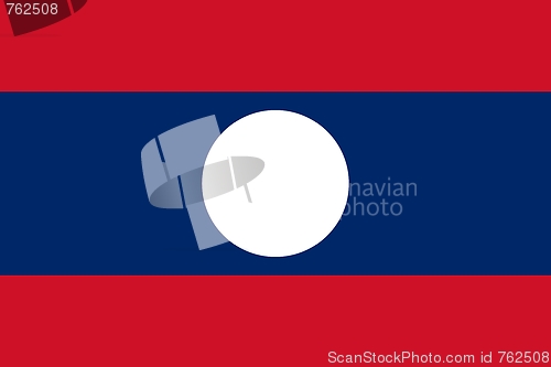 Image of The national flag of Laos