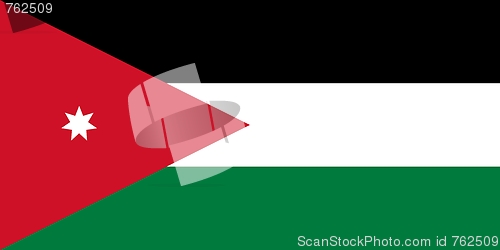 Image of The national flag of Jordan
