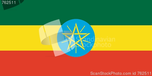 Image of The national flag of Ethiopia
