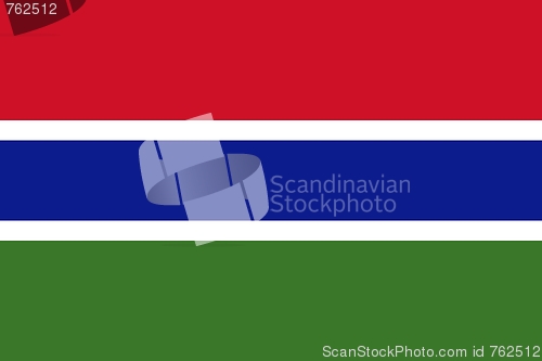 Image of The national flag of Gambia