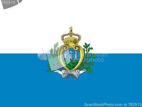 Image of The national flag of San Marino